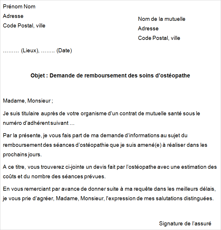 Exemple de lettre de demande de remboursement Exemple de lettre de demande de remboursement