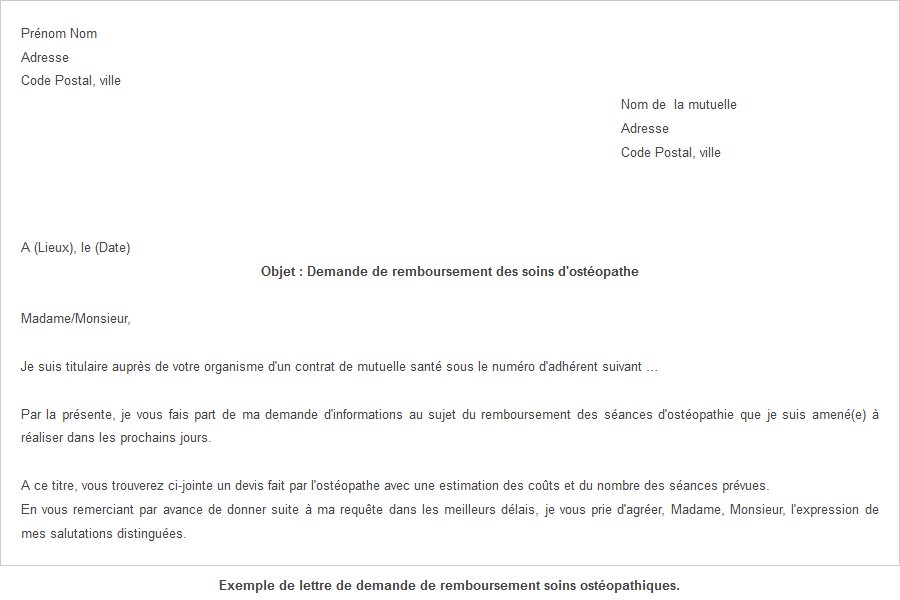 Exemple de lettre de demande de remboursement Exemple de lettre de demande de remboursement